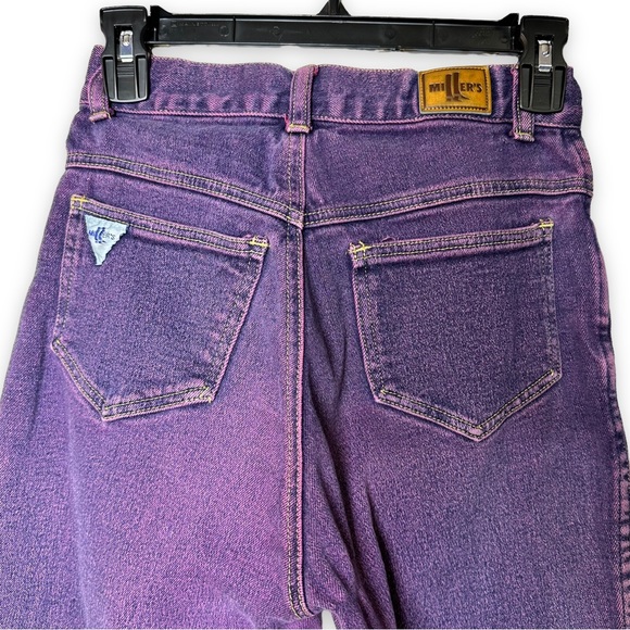 Vintage Miller's Jeans Purple Acid Wash Equestrian Western Mom Jeans Size 26 - Picture 5 of 14